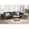 Baxton Studio Agnew Contemporary Light Beige Microfiber Right Facing Sectional Sofa 114-6161-6162 - alternate 7