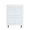 Cambridge Everest 24 in. Wx 24 in. Dx 34.5 in. H Ready to Assemble Shaker Drawer Base Kitchen Cabinet in White SA-DB24-SW-KIT - alternate 1