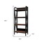 Homeroots 56" Black And Brown Metal and Wood Four Tier Etagere Bookcase 683394 - alternate 4