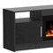 Homeroots 70in Black Wood Fireplace Entertainment Center With Fireplace 723799 - alternate 5