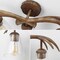 Jonathan Y Wyatt 25.5" 3-Light Southwestern Bohemian Resin/Seeded Glass Faux Antler LED Vanity Light, Brown Wood JYL6309A - alternate 9