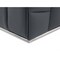 Homeroots Dark Gray Italian Leather L Shaped Two Piece Corner Sectional 482252 - alternate 5