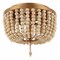 Jonathan Y Allison 10" 2-Light Shabby Chic Farmhouse Wood Beaded/Metal LED Flush Mount, Antique Gold/Cream JYL9074A - alternate 8