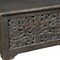 Homeroots 52" Black Distressed Solid Wood Carved Floral Storage Ottoman 636283 - alternate 9