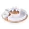 Picnic Time Family Of Brands Symphony Appetizer Serving Tray Set, Bamboo & White Ceramic 949-13-505-000-0 - alternate 1