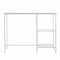 Homeroots 42" Clear and White Glass Writing Desk 402045 - alternate 1