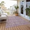 Homeroots 8' X 10' Lavender and Ivory Floral Washable Non Skid Indoor Outdoor Area Rug 564344 - alternate 9