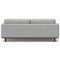 Homeroots 89" Gray Fabric Sofa With Brown Legs 640975 - alternate 6