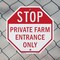 Signmission Stop Private Farm Entrance Only, 10 inch X 10 inch, Aluminum Metal Signs, 2PK OC-A-2PACK-10-229 - alternate 6