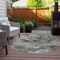 Homeroots 8' Beige Taupe And Gray Round Abstract Washable Indoor Outdoor Area Rug 577747 - alternate 7