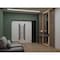 Vdomdoors Front Exterior Prehung Aluminum Double Doors Ronex0144 Grey 1 Sidelight Mirrored Clear Glass 1 RONEX0144DEXD-GRE-W72+14xH96-LH-O - alternate 3