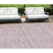 Homeroots 10' X 14' Blush Pink And Beige Striped Washable Indoor Outdoor Area Rug 587949 - alternate 1