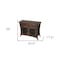 Homeroots 44in Dark Brown Solid Wood Frame Standard Accent Chest With Two Drawers 389756 - alternate 5