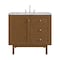 James Martin Vanities Laurent 36" Single Vanity, Honey Oak w/ 3 CM Carrara Marble Top 545-V36-HNO-3CAR - alternate 1