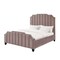 Homeroots Pink Solid Wood Queen Tufted Upholstered Velvet Bed with Nailhead Trim 544924 - alternate 8