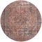Homeroots 8' Pink And Mauve Round Medallion Washable Indoor Outdoor Area Rug 616072 - alternate 8