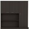 Homeroots 67in Modern Black Pantry Cabinet with Five Shelves 403773 - alternate 5