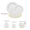 Smarty Had A Party White with Gold Pearl String Round Disposable Plastic Dinnerware Value Set, 240PK 8870-WHGVP-CASE - alternate 7