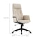 Leisuremod Infini High Back PU Leather Swivel Desk Chair, Padded Armrests, Iron Base IO47TNL - alternate 9