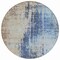 Homeroots 8' Navy Blue And Taupe Round Abstract Washable Indoor Outdoor Area Rug 587244 - alternate 6