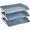 Acrimet Facility 3 Tier Letter Tray Side Load Letter Size Desktop File Organizer Plastic Solid Blue 255.AO - alternate 1