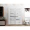 Sartodoors Solid French Double Doors 36 x 80in, Quadro 4445 Nordic White W/ Frosted Glass QUADRO4445DD-NOR-36 - alternate 1