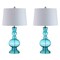Jonathan Y Genie 28.5" Glass LED Table Lamp, Aqua, 2PK JYL1061A-SET2 - alternate 9