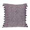 Homeroots 18" Purple and White Weave Cotton Throw Pillow With Pom Poms 529228 - alternate 6