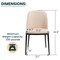 Leisuremod Tule Fabric Dining Side Chair with Powder-Coated Steel Frame, Walnut/Light Brown TCWN18LBR - alternate 9