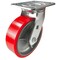 Hyw Products Heavy Duty Caster 6in Red Polyurethane on Cast Iron Wheel, Swivel 40-60S-A1-PC(R) - alternate 1