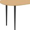 Homeroots 67" Natural and Black Solid Wood Oval Dining Table 712138 - alternate 4