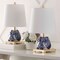 Jonathan Y Justina 16" Ceramic Mini Table Lamp, Blue/White, 2PK JYL3014A-SET2 - alternate 8
