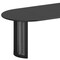 Homeroots 79" Black Solid Wood Double Pedestal Base Oval Dining Table 712132 - alternate 5