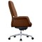 Leisuremod Summit Office Chair in Faux Leather & Aluminum Frame with Swivel & Tilt, Dark Brown SO21DBRL - alternate 3