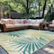 World Rug Gallery Modern Floral Reversible Plastic Area Rug 9 ft x 12 ft Green 6053GREEN9X12 - alternate 1