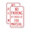 Signmission No Parking by Order of Fire Marshal, 12'' X 18'' 2 Signs, Heavy Gauge Aluminum, 2PK A-1218-2PACK-23628 - alternate 1