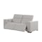 Homeroots 80in Light Gray and Brown Leather Power Reclining Loveseat 720536 - alternate 9