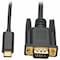 Tripp Lite USB C TO VGA ADAPTER CABLE CONVERTER 1080P M/M THUNDERBOLT 3 COMPATIBLE, USB TYP U444-006-V - alternate 1