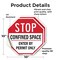 Signmission Stop Confined Space Enter by Permit, 10 inch X 10 inch, Vinyl Decal, 2PK OC-D-2PACK-10-250 - alternate 4
