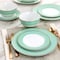 Martha Stewart Gold Rimmed 12 Piece Fine Ceramic Dinnerware Set in Mint 97241.12 - alternate 6