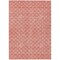 Homeroots 5' X 8' Salmon And Ivory Geometric Washable Indoor Outdoor Area Rug 596202 - alternate 8