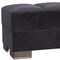 Homeroots 52" Black and Brown Microfiber Tufted Storage Ottoman 608905 - alternate 7