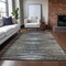 Homeroots 9' X 12' Brown Taupe And Chocolate Striped Washable Indoor Outdoor Area Rug 577990 - alternate 9