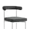 Armen Living Shannon Dining Chair with Brushed Stainless Steel and Charcoal Fabric - Set of 2 LCSNSIBSCH - alternate 8