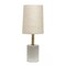 Homeroots 18" Gray And Gold Concrete Table Lamp With Khaki Drum Shade 643336 - alternate 4