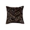 Homeroots Set of Two 18" Chocolate and Gold Chevron Cowhide Throw Pillows with Glitter, 2PK 544585 - alternate 7