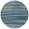 Homeroots 8' Denim Blue And Gray Round Striped Washable Indoor Outdoor Area Rug 597321 - alternate 7