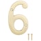Prosource House Number, Character: 6, 4 in H Character, 2.28 in W Character N-Z046PB3L-PS - alternate 1