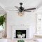 Jonathan Y Opal 52" 3-Light Farmhouse Rustic Wood Bead Shade LED Ceiling Fan With Remote, Black JYL9617A - alternate 14