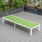 Leisuremod Marlin Patio Chaise Lounge Chair with White Aluminum Frame, Green MLW-77G - alternate 10